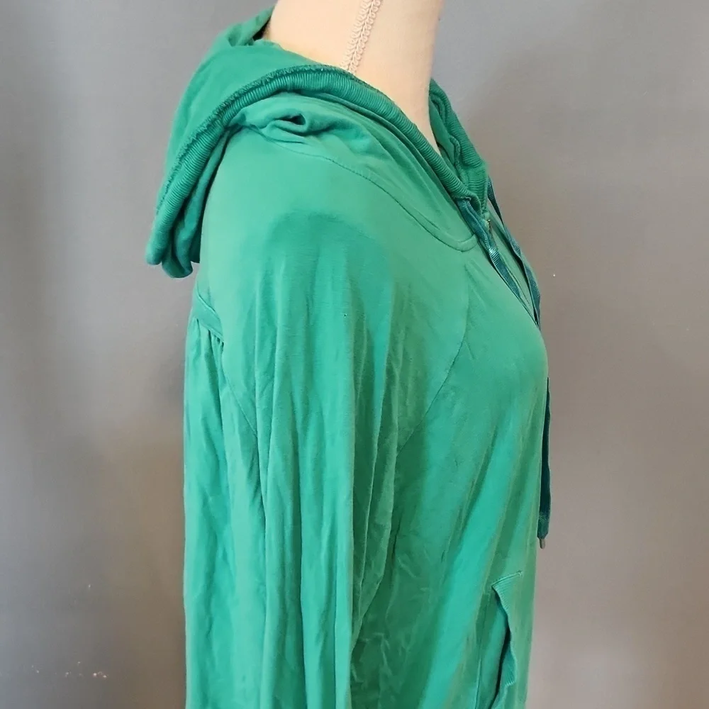 Victoria's Secret Moda International green slouchy quarter zip hoodie
